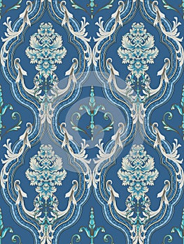 Damascus  seamless pattern photo